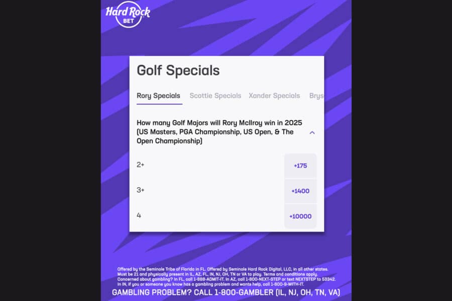 rory mcilroy grand slam odds