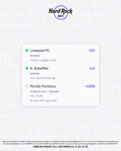 Long-shot parlay needing a Panthers win.