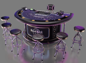 Hard Rock branded Blackjack table